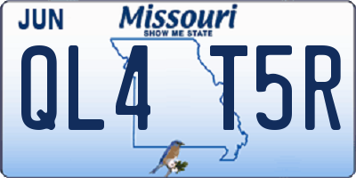 MO license plate QL4T5R