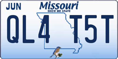 MO license plate QL4T5T