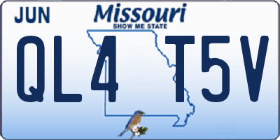MO license plate QL4T5V
