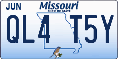 MO license plate QL4T5Y