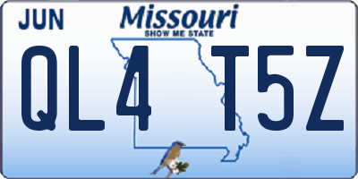 MO license plate QL4T5Z