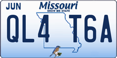 MO license plate QL4T6A