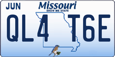 MO license plate QL4T6E