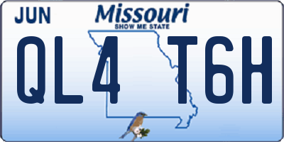 MO license plate QL4T6H
