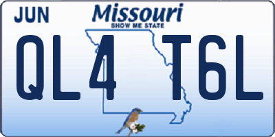 MO license plate QL4T6L