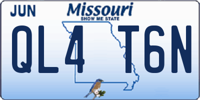 MO license plate QL4T6N