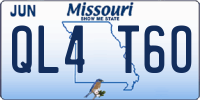 MO license plate QL4T6O