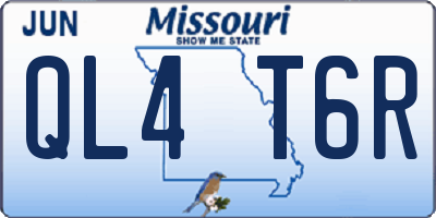 MO license plate QL4T6R