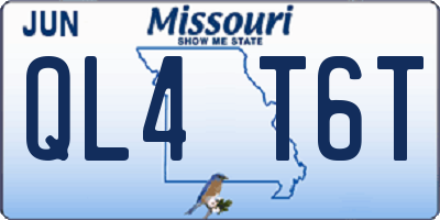 MO license plate QL4T6T