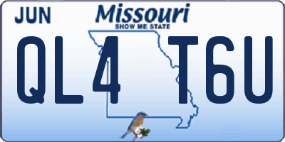 MO license plate QL4T6U