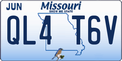 MO license plate QL4T6V