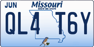 MO license plate QL4T6Y