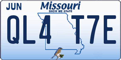 MO license plate QL4T7E