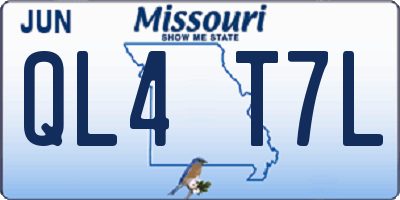 MO license plate QL4T7L