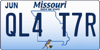 MO license plate QL4T7R