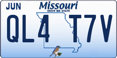 MO license plate QL4T7V