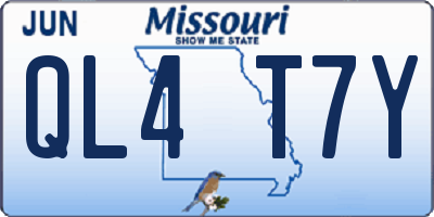 MO license plate QL4T7Y