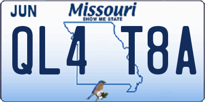 MO license plate QL4T8A