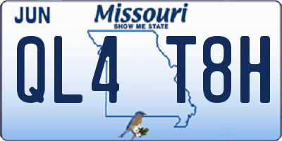 MO license plate QL4T8H