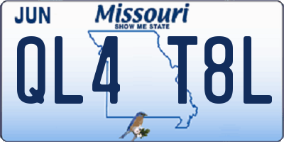 MO license plate QL4T8L