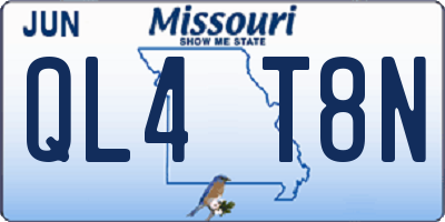 MO license plate QL4T8N