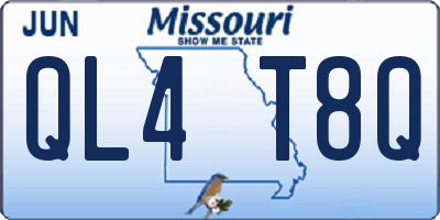 MO license plate QL4T8Q