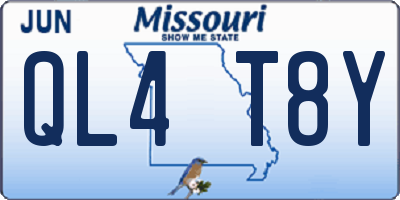 MO license plate QL4T8Y