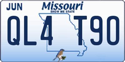 MO license plate QL4T9O