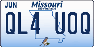 MO license plate QL4U0Q