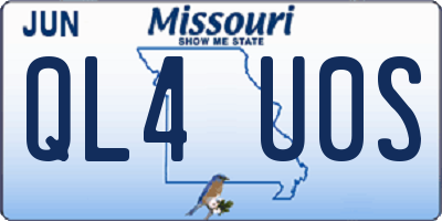 MO license plate QL4U0S
