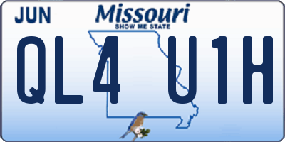 MO license plate QL4U1H