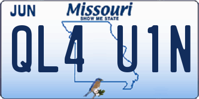 MO license plate QL4U1N