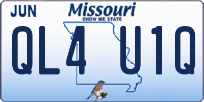 MO license plate QL4U1Q