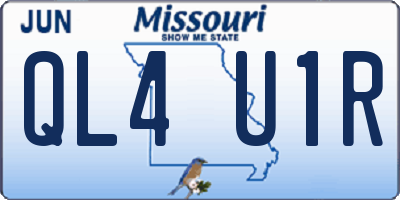 MO license plate QL4U1R