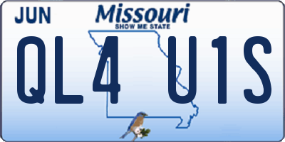 MO license plate QL4U1S