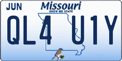 MO license plate QL4U1Y