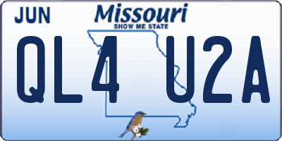 MO license plate QL4U2A