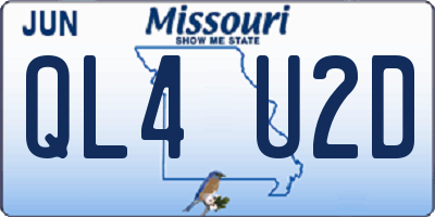 MO license plate QL4U2D