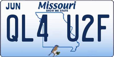 MO license plate QL4U2F