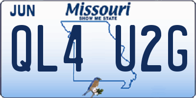 MO license plate QL4U2G