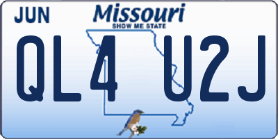 MO license plate QL4U2J