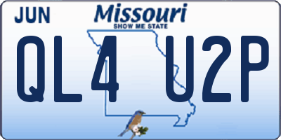 MO license plate QL4U2P