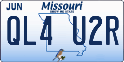 MO license plate QL4U2R