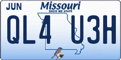MO license plate QL4U3H