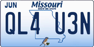 MO license plate QL4U3N