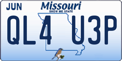 MO license plate QL4U3P