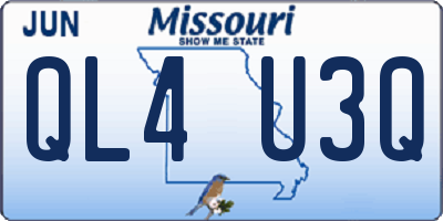 MO license plate QL4U3Q