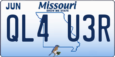 MO license plate QL4U3R