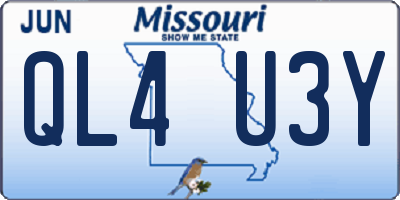 MO license plate QL4U3Y