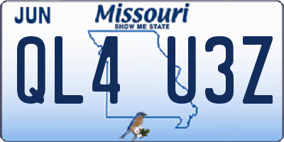 MO license plate QL4U3Z